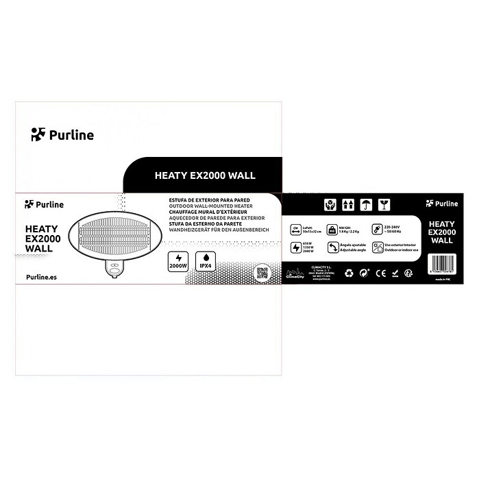Purline Terrassenstrahler Heaty EX2000 Wall (Höhe: 32 cm) | BAUHAUS