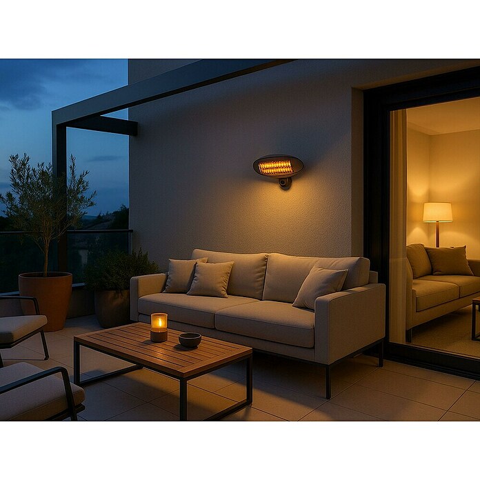 Purline Terrassenstrahler Heaty EX2000 Wall (Höhe: 32 cm) | BAUHAUS