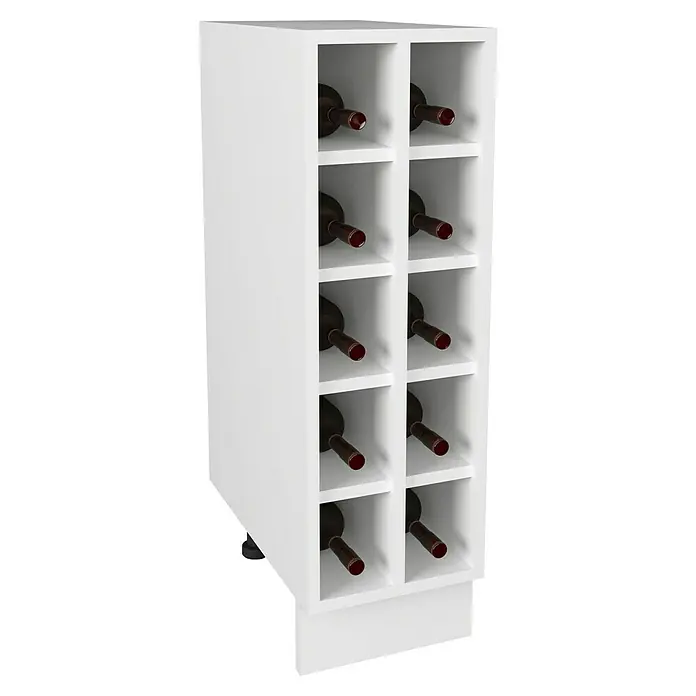 VCM Esilo Weinschrank - L x B x H: 44 x 24,8 x 81,6 cm, Weiß - Weißes Weinregal mit zwölf Fächern, in denen je eine Weinflasche liegt. Das Regal ist schlicht und modern gehalten und bietet Platz für 12 Flaschen.