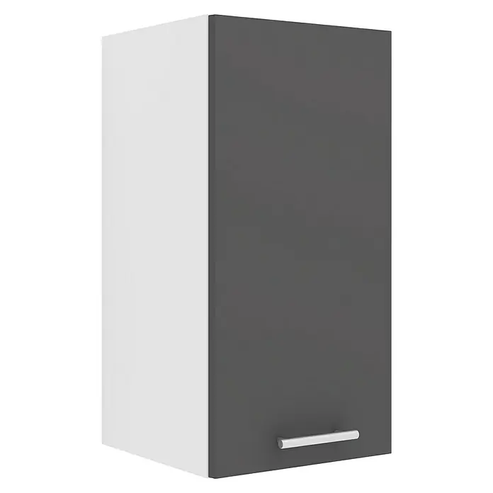 VCM Esilo Hängeschrank - 31 x 30 x 60 cm, Anthrazit - Grauer und weißer Küchenschrank mit Griff. Optimal für die moderne Küche, bietet er viel Stauraum und ein stilvolles Design.