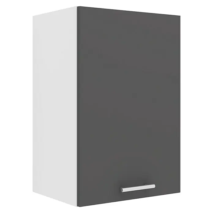 VCM Esilo Hängeschrank - 31 x 40 x 60 cm, Anthrazit - Schrank mit einer grauen Tür und einer weißen Seite, mit einem schlichten Griff. Praktisches und modernes Design für zusätzlichen Stauraum.