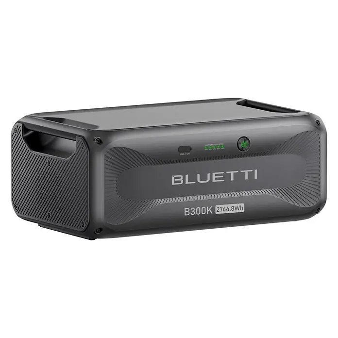 Bluetti Batteriespeicher B300K - Akkuleistung: 3.072 Wh - Bild eines BLUETTI B300K 2764.8Wh Akkuspeichers. Ein kompakter Energiespeicher für zuverlässige Stromversorgung in verschiedenen Situationen.