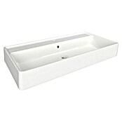 Fackelmann Aufsatzwaschbecken Vaida (B x L: 81 x 41 cm, Keramik, Hahnloch: Mitte, Mit Überlauf, Weiß) | BAUHAUS