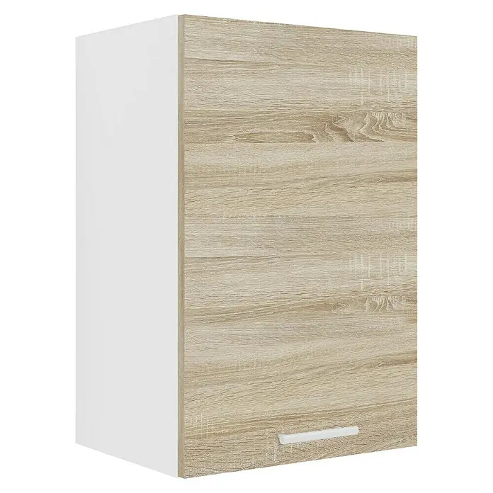 VCM Esilo Hängeschrank - 31 x 40 x 60 cm, Sonoma-Eiche - Nahaufnahme eines Hängeschranks mit hellbrauner Holzmaserung und weißer Seite, ideal für moderne Küchen. Praktisches und stilvolles Design.