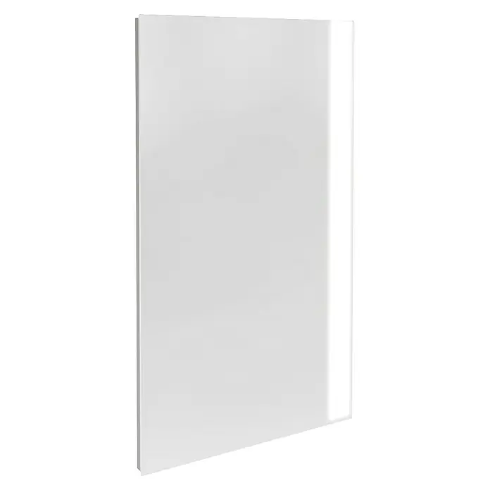 Fackelmann Mirrors LED-Lichtspiegel - 40 x 68 cm, Einfacher Anschluss über Schraubklemme, Rechteckig - Ein strahlend weißer Hochschrank mit klarer Linienführung. Ideal für moderne Bäder, bietet Stauraum und Eleganz.