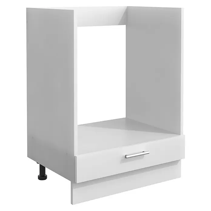 VCM Esilo Geräteumbauschrank mit Schublade - 46 x 60 x 82 cm, Weiß - Weißer Küchenschrank mit Schublade und offenem Fach zur Aufbewahrung von Küchenutensilien und Geräten.