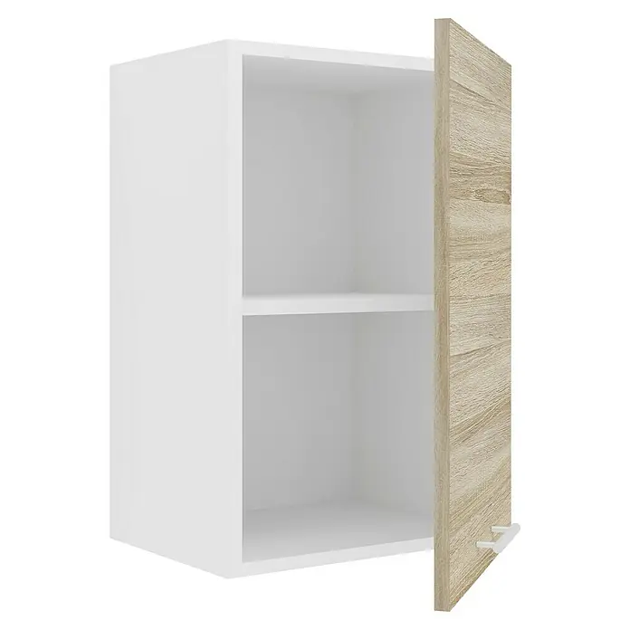 VCM Esilo Hängeschrank - 31 x 40 x 60 cm, Sonoma-Eiche - Ein geräumiger Wandschrank in Weiß und Holzoptik, ideal zur stilvollen Aufbewahrung von Gegenständen in jedem Raum.