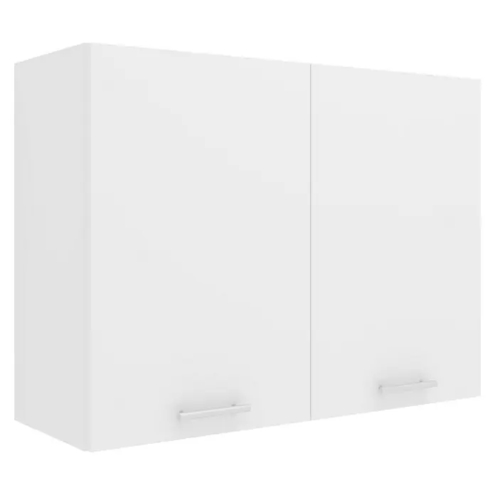 VCM Esilo Hängeschrank - 31 x 80 x 60 cm, Weiß - Schlichte, weiße Hängeschränke mit silbernen Griffen, ideal für moderne Küchen und bieten Stauraum. Das perfekte Möbelstück für Ihre Küche.