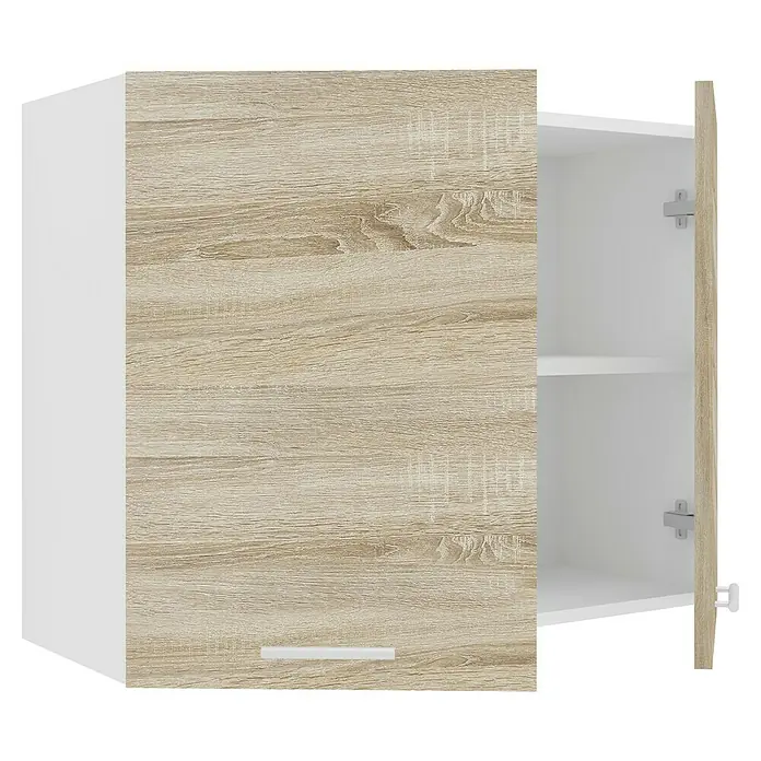 VCM Esilo Küchen-Hängeschrank - 31 x 80 x 60 cm, Sonoma-Eiche - Dieser Wandschrank in Sonoma-Eiche-Optik bietet praktischen Stauraum. Das schlichte Design mit weißen Elementen passt gut in jedes Badezimmer.