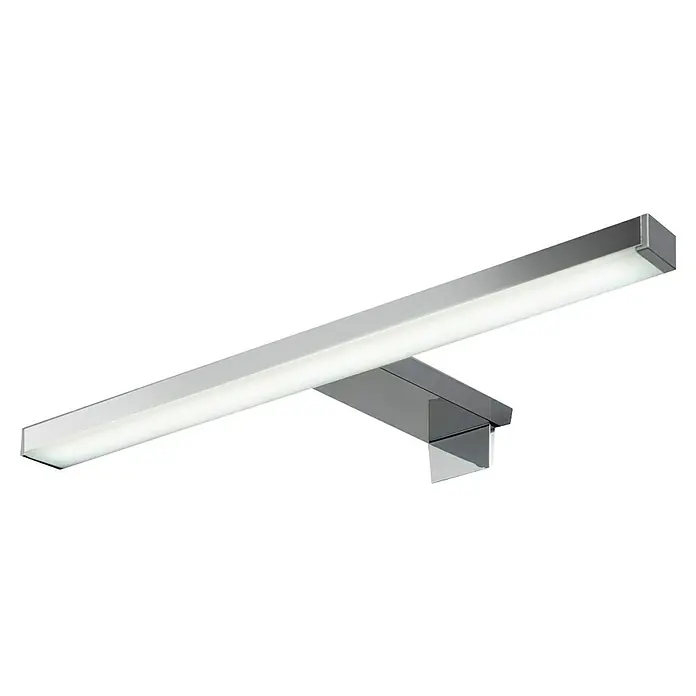 Fackelmann LED-Aufsatzleuchte - 5,6 W, B x L: 12,5 x 30,2 cm, Kaltweiß, Chrom - Die moderne LED-Wandleuchte in Silber sorgt für eine gleichmäßige Ausleuchtung und ein stilvolles Ambiente. Ideal für Büro, Bad oder Flur.