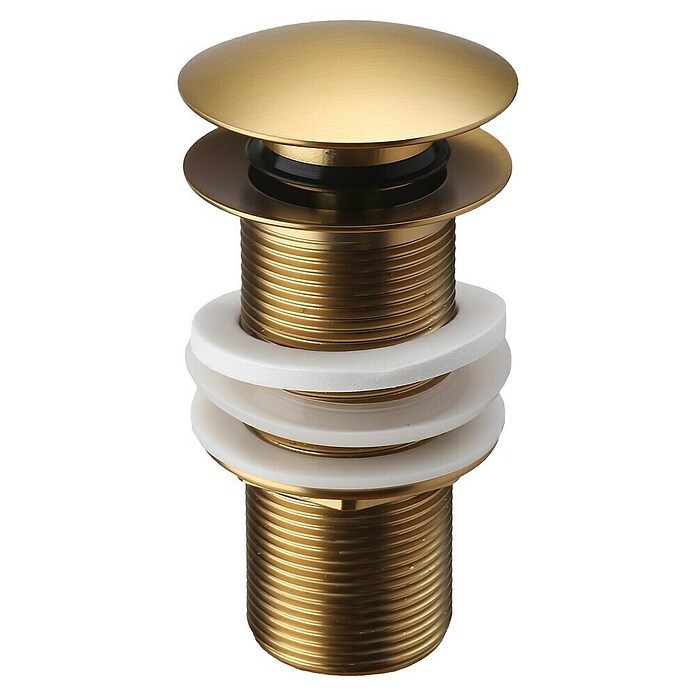 Ablaufventil (1 ¼″, Gold matt, Mit Druckknopf) | BAUHAUS
