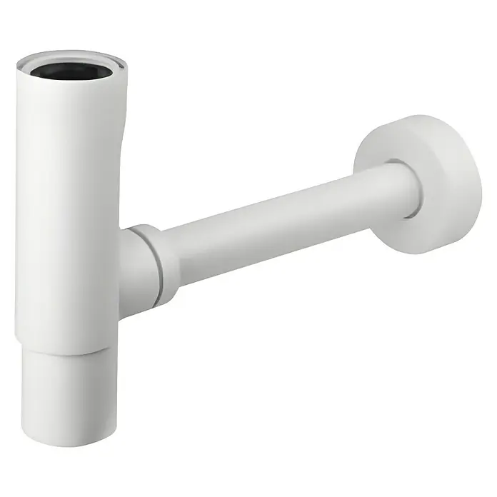 Flaschen-Siphon - 1 ¼″, Weiß matt - Weißer Siphon mit schlankem Design für Waschbecken, ideal für moderne Badezimmer. Der Siphon sorgt für einen sauberen Look unter dem Waschbecken.