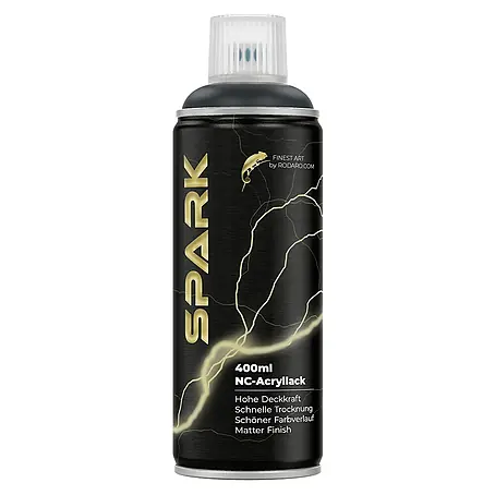 Spark  Farbspray Sprühfarbe 400ml Matte Farbe Anthrazitgrau