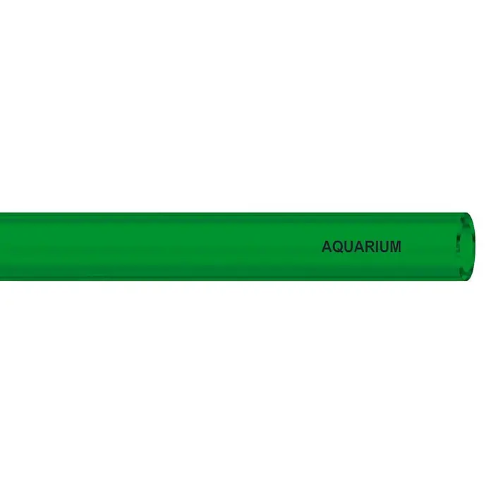 Fitt Manguera de PVC transparente verde a metros Aquarium - Diámetro: 8 mm - Tubo de acuario verde con la palabra "Aquarium" impresa, ideal para cambios de agua y conexiones de filtro.