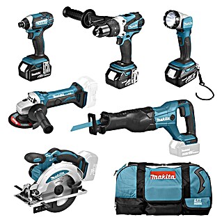 Makita Akku-Set DLX 6046 (18 V, Li-Ionen, 3 Akkus, 6 -tlg.)