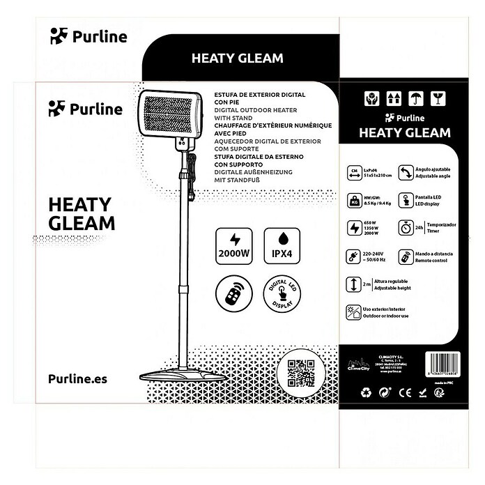 Purline Estufa de exterior Heaty Gleam (Altura: 210 cm) | BAUHAUS