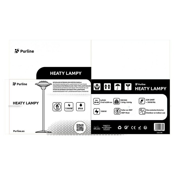 Purline Estufa de exterior Heaty Lampy (Altura: 200 cm) | BAUHAUS