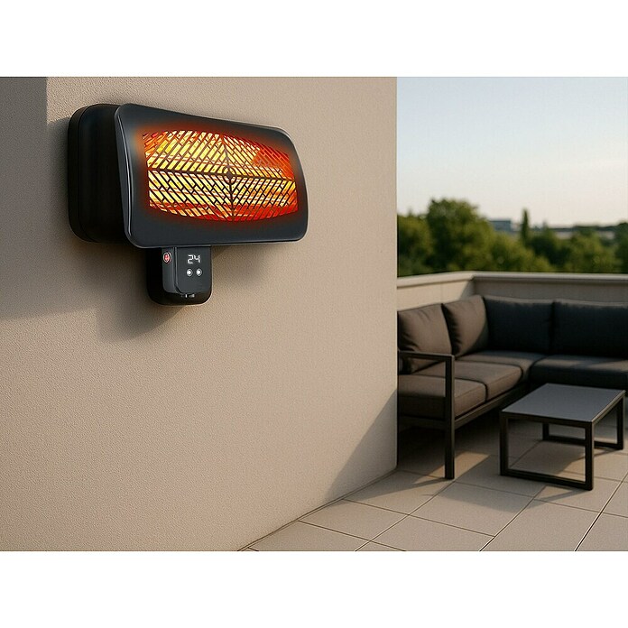 Purline Estufa de exterior Heaty Gleam Wall (Altura: 32 cm) | BAUHAUS