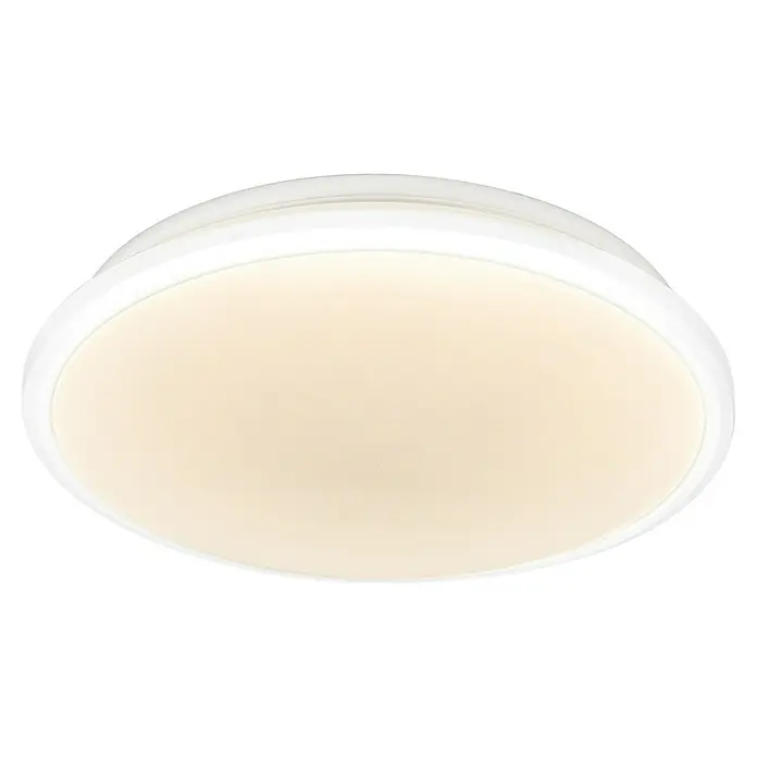 Osram Orbis LED-Deckenleuchte rund Essential Sensor - 18 W, Weiß, Warmweiß - Ein cremefarbenes, rundes Körperpflegeprodukt in einem weißen Behälter, ideal für die tägliche Hautpflege und Feuchtigkeitspflege.