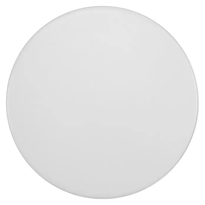 Osram Orbis LED-Deckenleuchte rund Essential - 24 W, Ø x H: 38,5 x 7 cm, Weiß, Warmweiß - Nahaufnahme einer runden, weißen Deckenleuchte mit einem minimalistischen Design für moderne Innenräume.