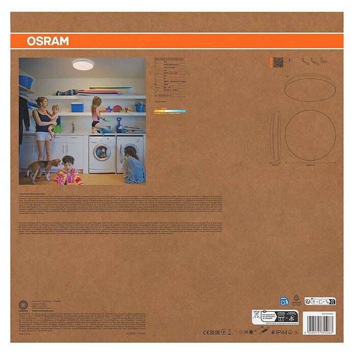 Osram Orbis LED okrogla stropna svetilka Essential  (24 W, Ø x V: 38,5 x 7 cm, Bela, Toplo bela) | 3016 - Deckenleuchte | CACB - Deckenleuchten | CAC - Indoorleuchten | CA - Beleuchtung | C - Elektro | BAUHAUS