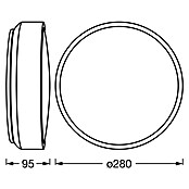 Osram Orbis Okrugla stropna LED svjetiljka Essential  (10 W, Ø x V: 28 x 9,5 cm, Bez izvora svjetlosti) | BAUHAUS