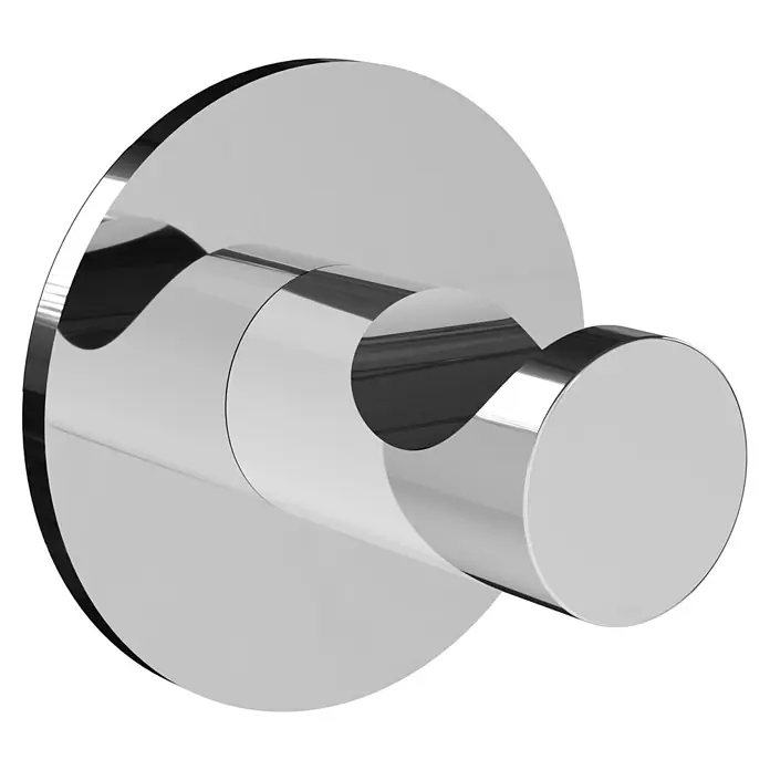 Venus Haken - Chrom, Glänzend - Glänzender, runder Kleiderhaken aus Chrom für Badezimmer oder Garderobe. Robust und stilvoll für Handtücher und mehr.