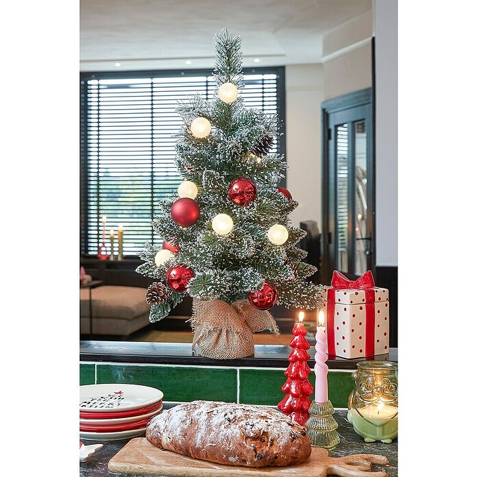 Black Box Trees Kunstkerstboom Kaprun (Hoogte: 60 cm, Groen frosted, LED-verlichting) | BAUHAUS