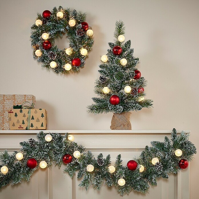 Black Box Trees Kunstkerstboom Kaprun (Hoogte: 60 cm, Groen frosted, LED-verlichting) | BAUHAUS