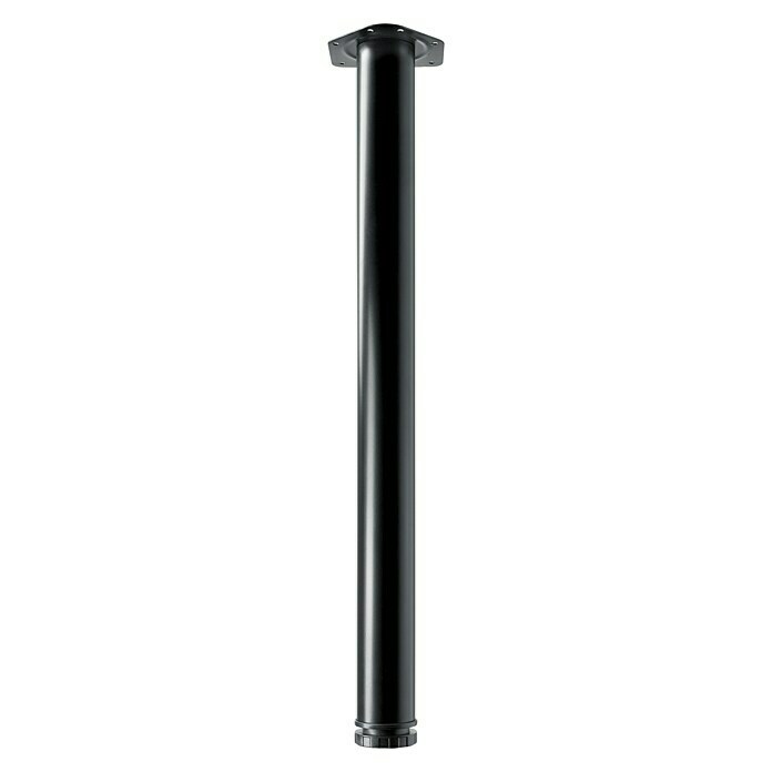 Hettich Tischbein ZelaØ x L: 60 x 700 mm, Schwarz Front View