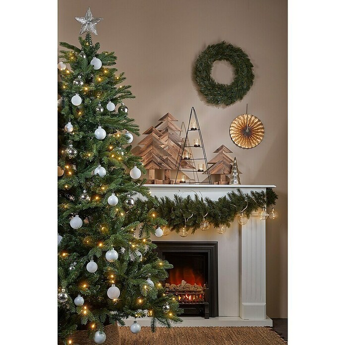 Black Box Trees Kunstkerstboom BRAMPTON met LED (Hoogte: 230 mm, Groen, LED-verlichting) | BAUHAUS