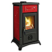 La Nordica Kaminofen Jennifer (6 kW, Raumheizvermögen: 172 m³, Verkleidung: Keramik, Schwarz/Bordeaux)