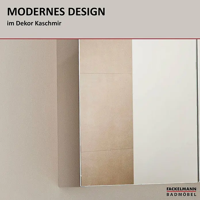 Fackelmann Compact Line Spiegelschrank - B x H: 70 x 68 cm, Kaschmir - Modernes Design Badezimmermöbel im Dekor Kaschmir. Elegantes und stilvolles Möbelstück für ein zeitgemäßes Badezimmer.