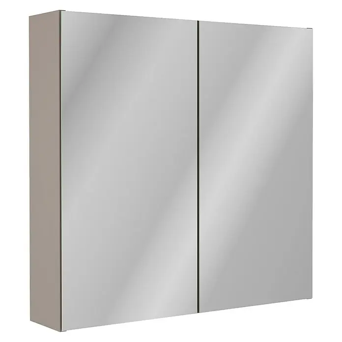 Fackelmann Compact Line Spiegelschrank - B x H: 70 x 68 cm, Kaschmir - Dieser Spiegelschrank bietet viel Stauraum im Badezimmer. Die Oberfläche ist reflektierend und modern.