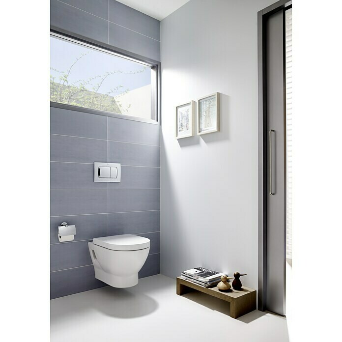 WC suspendido (Con borde de descarga, WC: Horizontal, Blanco) | BAUHAUS