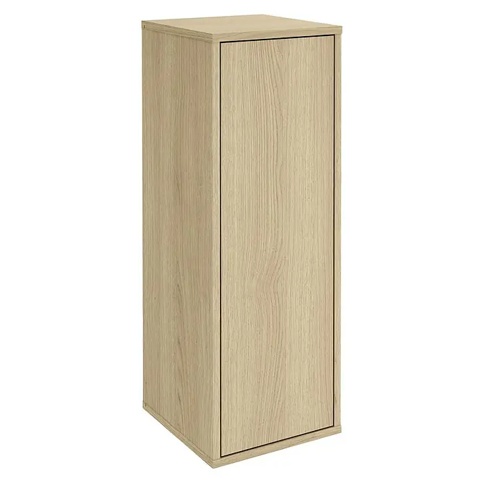 Fackelmann Compact Line Midischrank - B x T x H: 30,2 x 32 x 84,2 cm, Lindberg Eiche, Links/Rechts - Ein heller Holzschrank mit einer Tür, der sich ideal für die Aufbewahrung in jedem Raum eignet. Sein schlichtes Design fügt sich nahtlos ein.