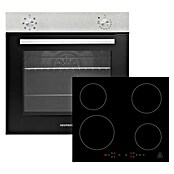 Respekta Einbauherd-Set SOLERO AB 120-33 + Alex KM 4295l-28 (Anzahl Beheizungsarten: 7 Stk., Schwarz/Silber) | BAUHAUS