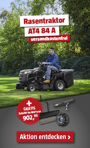 Aktion Alpina Rasentraktor mit gratis Beigaben & versandkostenfrei