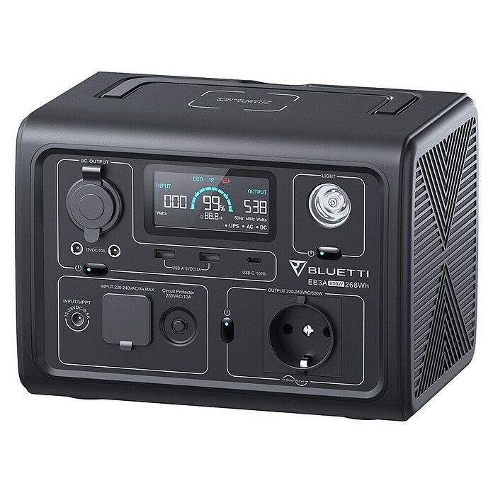 Bluetti Powerstation EB3A (268 Wh, Grau) | BAUHAUS