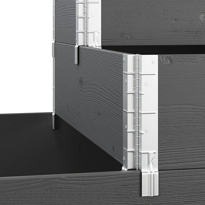 Upyard Huerto de 3 niveles (120 x 80 x 58,5 cm, Madera, Negro, Capacidad volumétrica: 301,8 l) | BAUHAUS