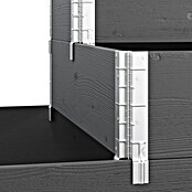 Upyard Huerto de 3 niveles (120 x 80 x 58,5 cm, Madera, Negro, Capacidad volumétrica: 301,8 l) | BAUHAUS