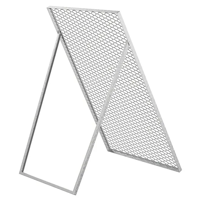 Durchwurfsieb - 100 x 60 cm - Metallischer Raumteiler mit Wabenmuster für den Innenbereich, ideal zur Strukturierung von Räumen und zur Verbesserung der Akustik.