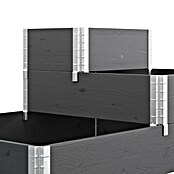 Upyard Huerto de 3 niveles (120 x 80 x 58,5 cm, Madera, Negro, Capacidad volumétrica: 301,8 l) | BAUHAUS