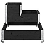 Upyard Huerto de 3 niveles (120 x 80 x 58,5 cm, Madera, Negro, Capacidad volumétrica: 301,8 l) | BAUHAUS