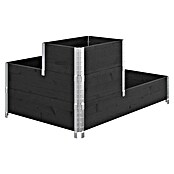Upyard Huerto de 3 niveles (120 x 80 x 58,5 cm, Madera, Negro, Capacidad volumétrica: 301,8 l) | BAUHAUS