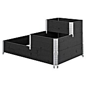 Upyard Huerto de 3 niveles (120 x 80 x 58,5 cm, Madera, Negro, Capacidad volumétrica: 301,8 l) | BAUHAUS