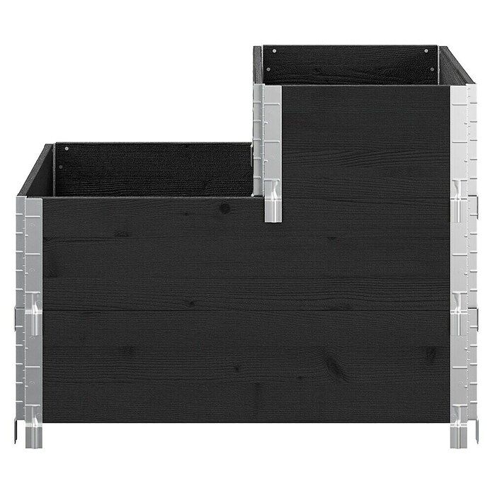 Upyard Huerto de 3 niveles (120 x 80 x 58,5 cm, Madera, Negro, Capacidad volumétrica: 301,8 l) | BAUHAUS
