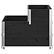 Upyard Huerto de 3 niveles (120 x 80 x 58,5 cm, Madera, Negro, Capacidad volumétrica: 301,8 l) | BAUHAUS