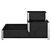Upyard Huerto de 3 niveles (120 x 80 x 58,5 cm, Madera, Negro, Capacidad volumétrica: 301,8 l) | BAUHAUS