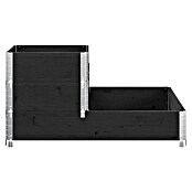 Upyard Huerto de 3 niveles (120 x 80 x 58,5 cm, Madera, Negro, Capacidad volumétrica: 301,8 l) | BAUHAUS